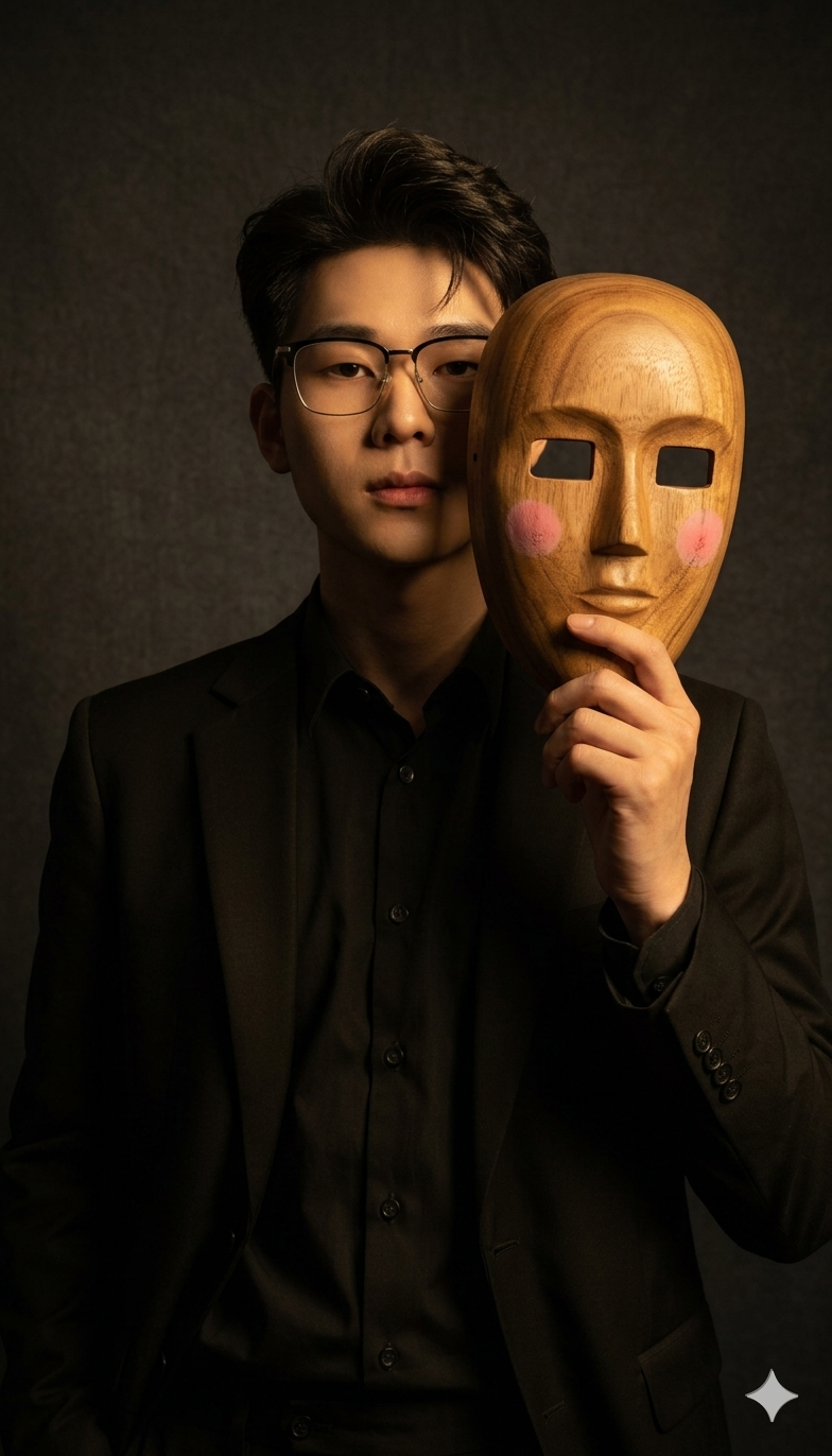 Cinematic Wooden Mask Portrait — Minimal Emotional Studio Edit