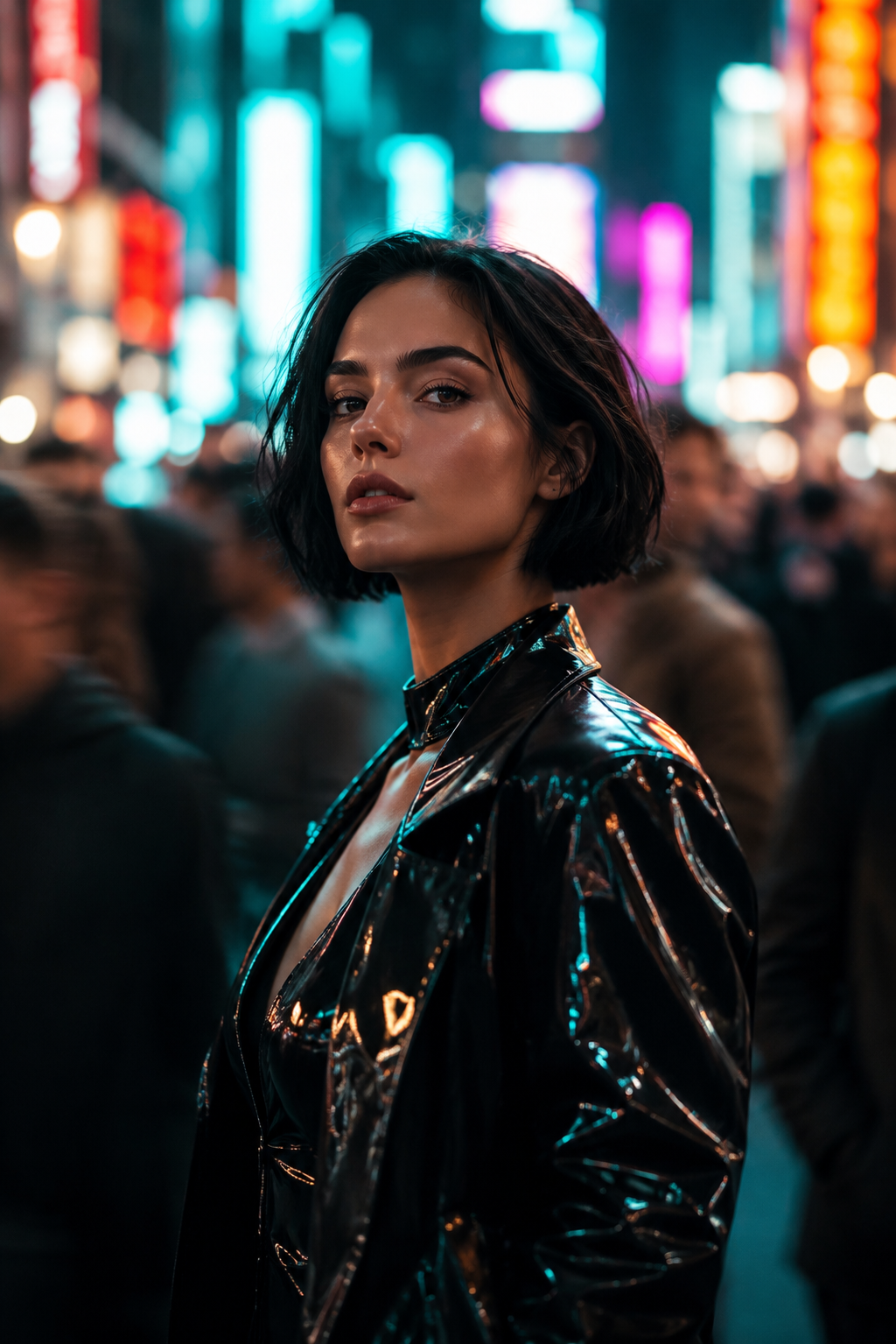 Cyberpunk Neon Editorial — Cinematic Street Portrait