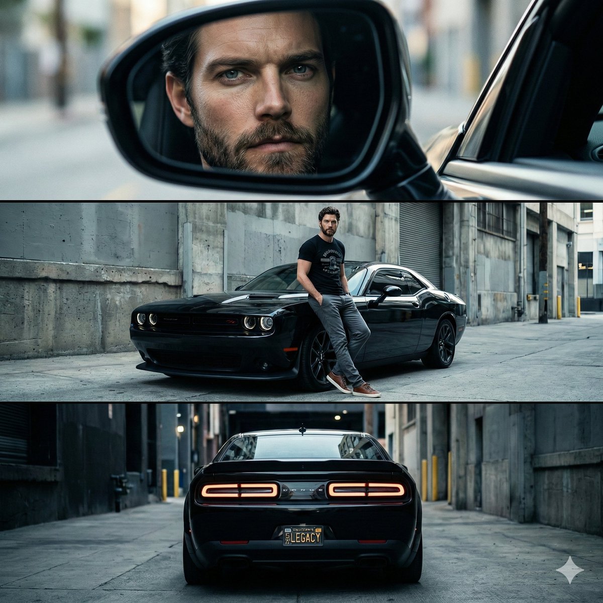 Urban Automotive Triptych — Cinematic Luxury Lifestyle Portrait