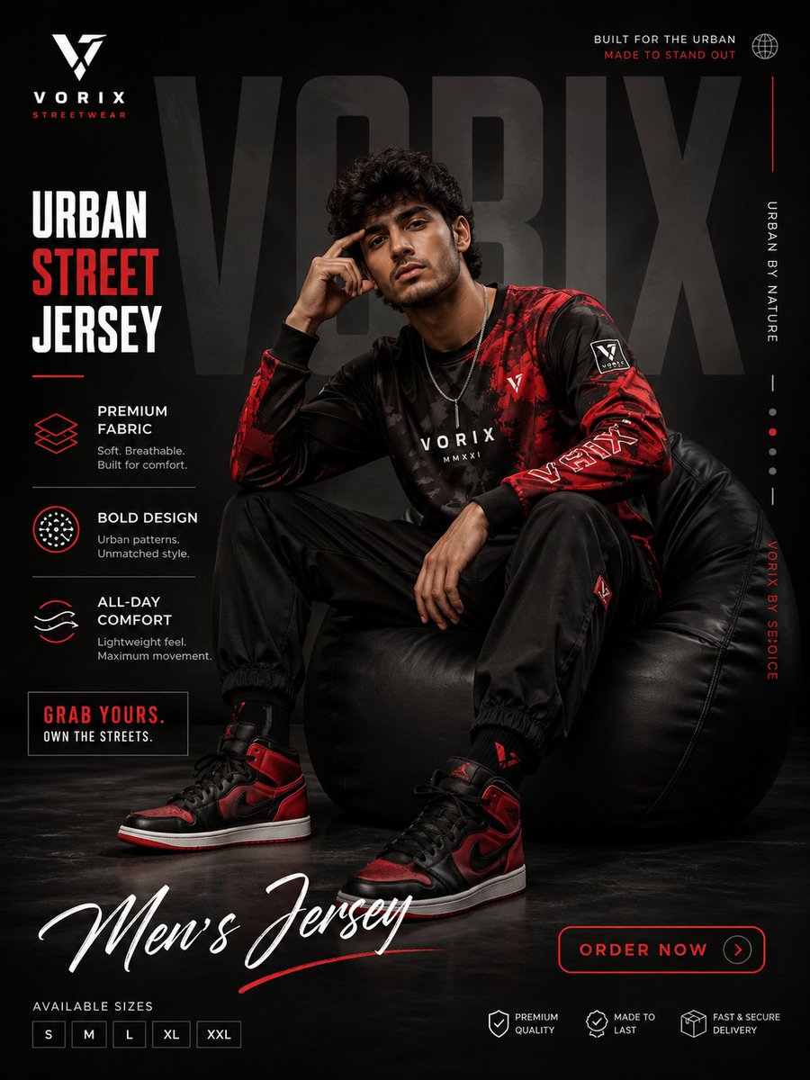 Luxury Urban Streetwear Campaign Poster — Cinematic Fashion Editorial